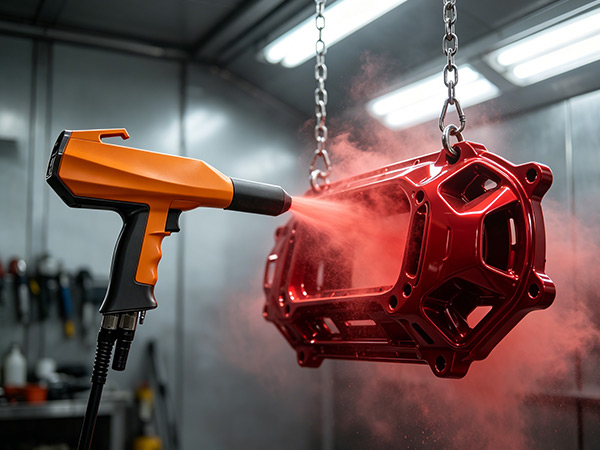 Metal parts spraying